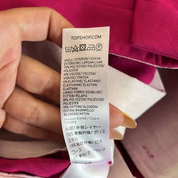TOPSHOP Petite Pink Trousers Size 0 - Picture 6 of 6